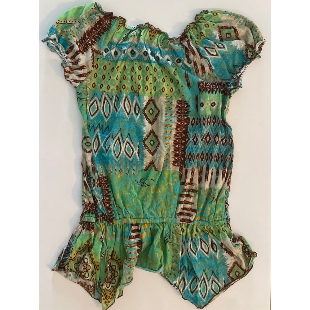 3 Girls Colorful Boho Peasant Tops Size Large - Picture 6 of 16